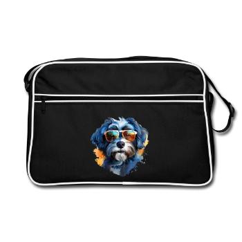 Bolonka Zwetna avec lunettes de soleil - Sac Retro - noir/blanc - Devant