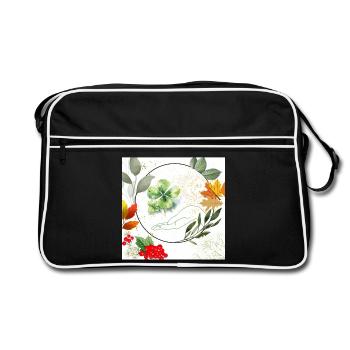 DesignNature - Sac Retro - noir/blanc - Devant