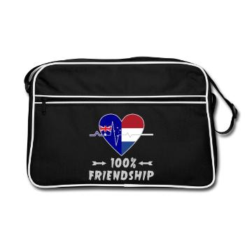 L'Australie et les Pays-Bas : amitié à 100 % - Sac Retro - noir/blanc - Devant