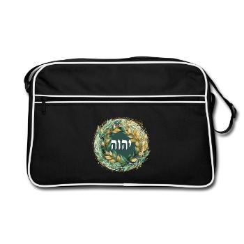 Nom hébreu de Dieu YHWH - Sac Retro - noir/blanc - Devant