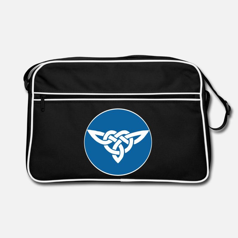 Oiseau celte bleu Sac Retro