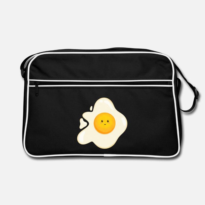 Süßes Spiegelei - Retro Tasche - Schwarz/Weiß
