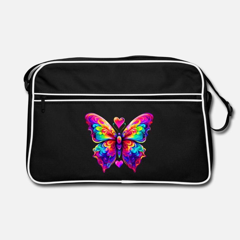 Papillon Haut en Couleurs - Sac Retro - noir/blanc