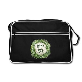 Nom hébreu de Dieu YHWH Rohi - Sac Retro - noir/blanc - Devant