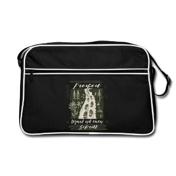 The path is created while walking – Wald Design - Retro Bag - black/white - Front