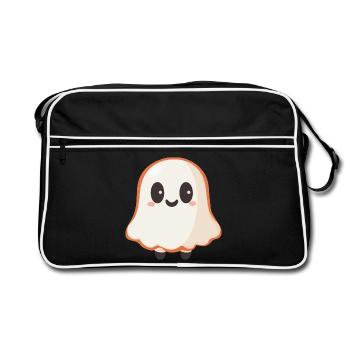 Cute Ghost - Retro Bag - black/white - Front