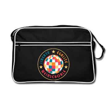 Liberté Egalité Wine Spritzer - Sac Retro - noir/blanc - Devant