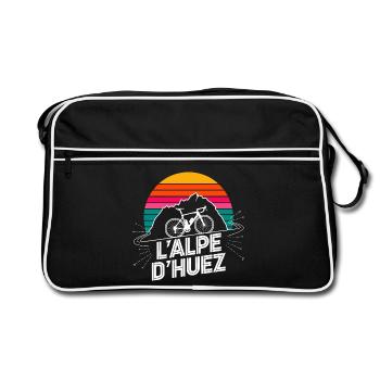 L’Alpe d’Huez Retro Cycling Design - Sac Retro - noir/blanc - Devant