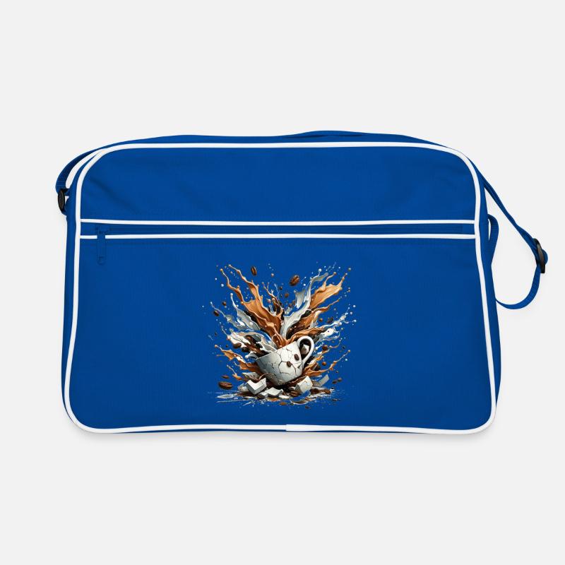 Explodierter Kaffee - 100 % Koffein Retro Tasche