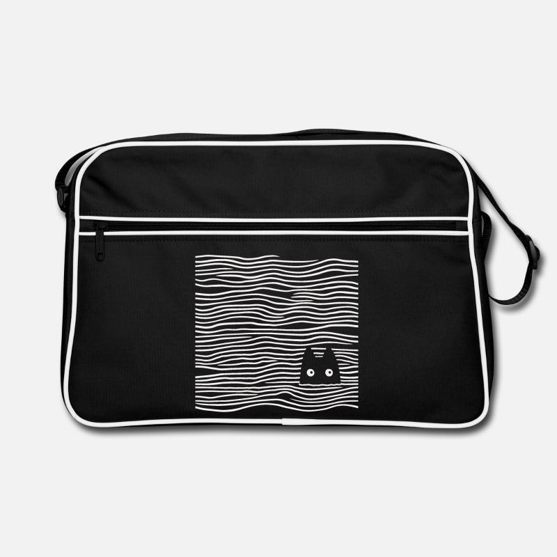 Katze im Meer Retro Tasche
