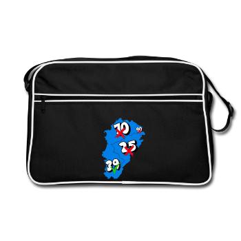 Région franche comté - Sac Retro - noir/blanc - Devant