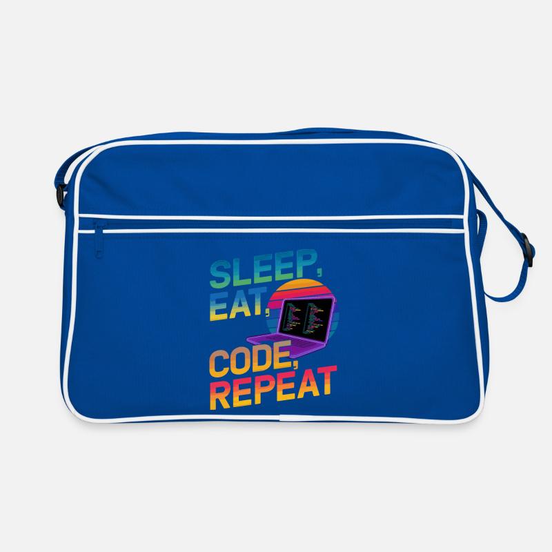 Sleep Eat Code Repeat Geschenk für Coder Retro Tasche