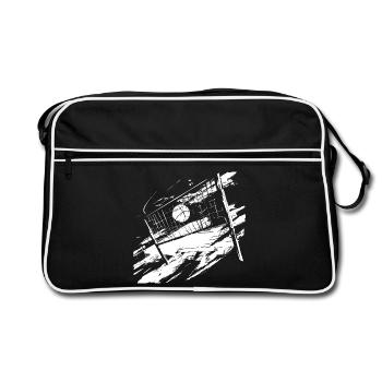 Croquis de volley-ball - Sac Retro - noir/blanc - Devant