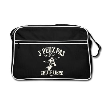 Humour Liberté Parachutiste Illustration - Sac Retro - noir/blanc - Devant