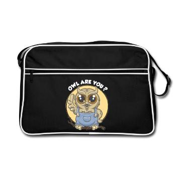 Owl are you ? - Sac Retro - noir/blanc - Devant