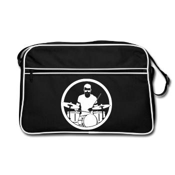 Batteur - Sac Retro - noir/blanc - Devant