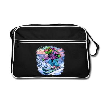 Chameleon Skier / Skier Chameleon - Retro Bag - black/white - Front