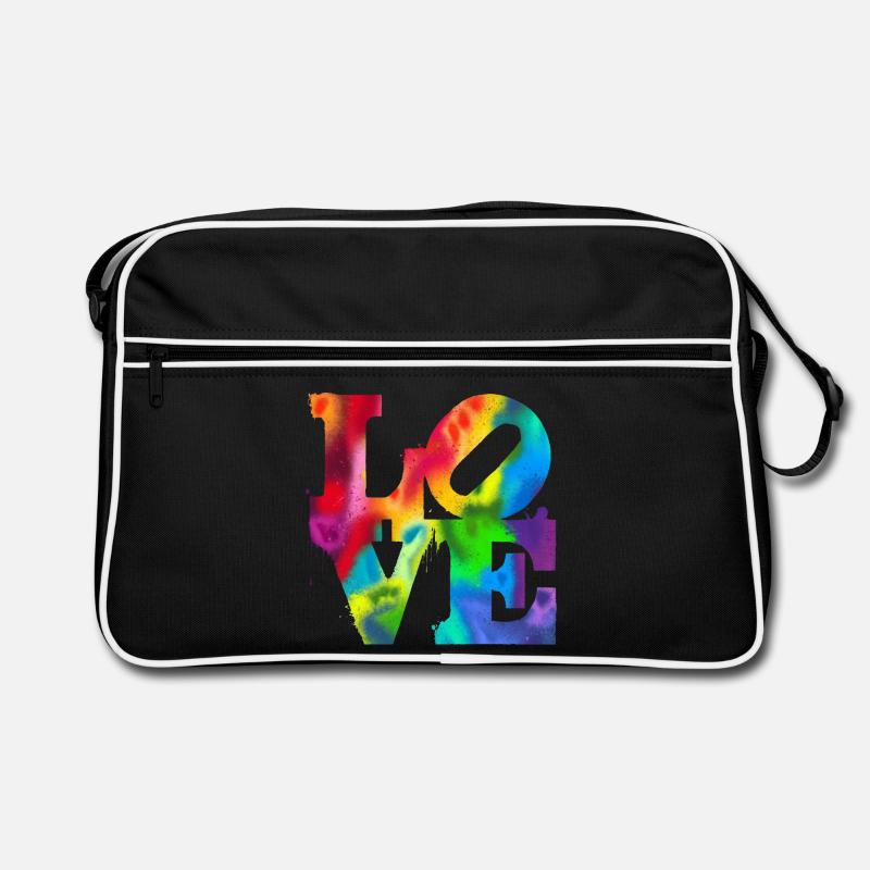 Regenbogen-Graffiti LOVE Burst Retro Tasche