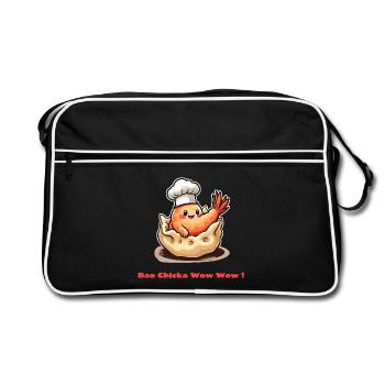 Dumpling aux crevettes – Bao Chicka Wow Wow ! - Sac Retro - noir/blanc - Devant