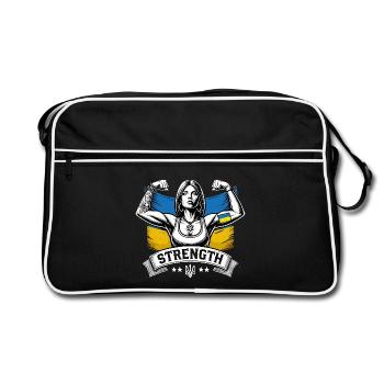 Force Femme forte Femme Ukrainienne Cadeau - Sac Retro - noir/blanc - Devant