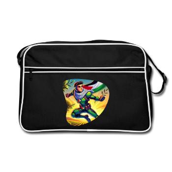 Falastin Héros - Sac Retro - noir/blanc - Devant