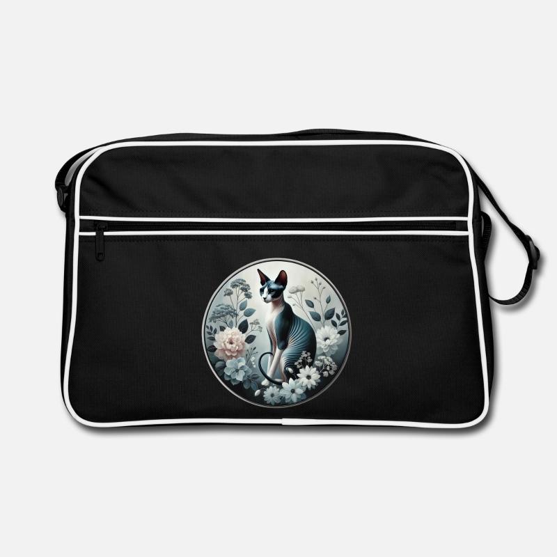 Princesse Sphynx chat parmi les fleurs Sac Retro