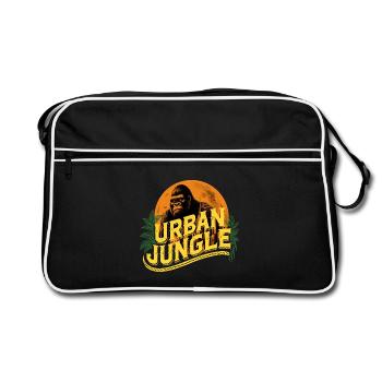 Urban Jungle Logo Couleur - Sac Retro - noir/blanc - Devant