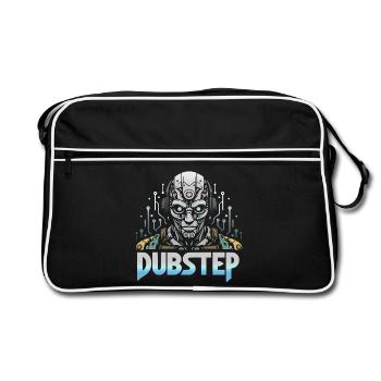 dubstep cyborg - Sac Retro - noir/blanc - Devant