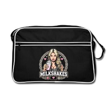 Milkshake Blonde Femme Blonde Cadeau - Sac Retro - noir/blanc - Devant