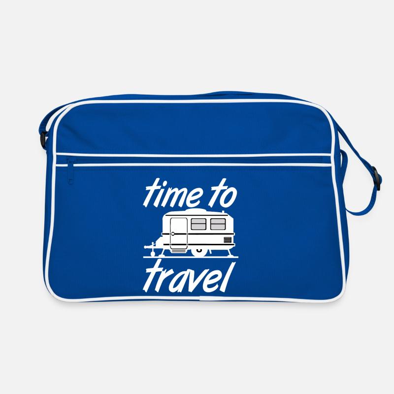Caravane,Camping,Fun ShirtTemps de voyage (25) Sac Retro
