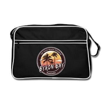 Byron Bay Australie Palmiers Plage Design - Sac Retro - noir/blanc - Devant