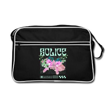 Solice – Botanical Tranquility - Retro Bag - black/white - Front