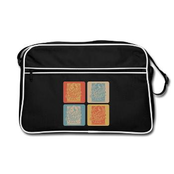 Design rétro d’astronomie - Sac Retro - noir/blanc - Devant