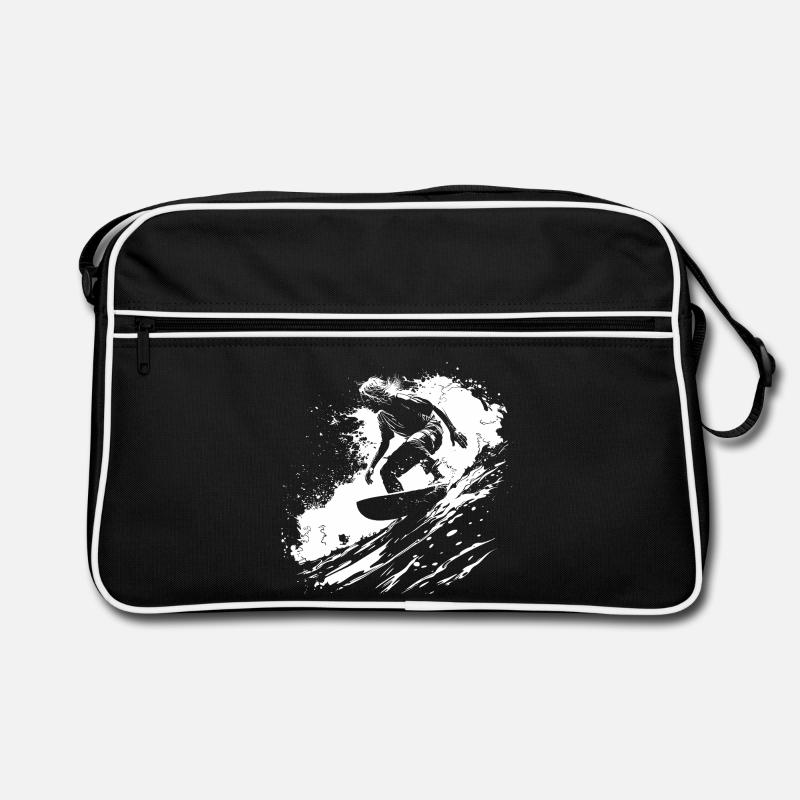Surfing - Retro Bag - black/white