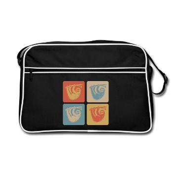 Paresseuse détendue – allez-y doucement - Sac Retro - noir/blanc - Devant