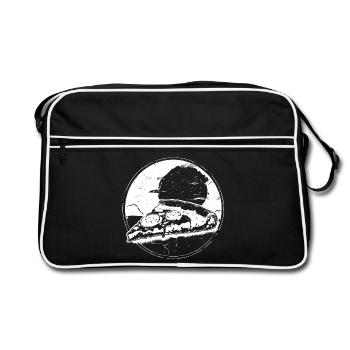 Pizza Piece Drawing - Retro Bag - black/white - Front