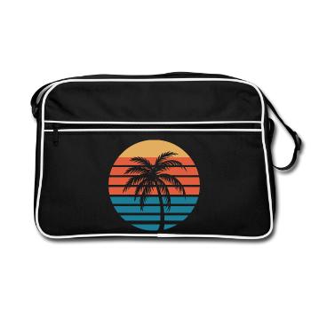 Ambiance vintage de la plage - Sac Retro - noir/blanc - Devant