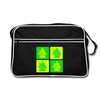 Pop Art Kendo Samurai - Retro Bag - black/white - Front