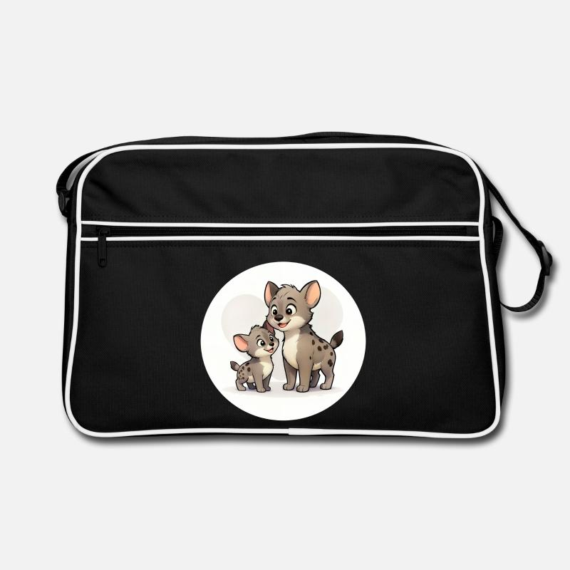 Hyänen Familie Retro Tasche