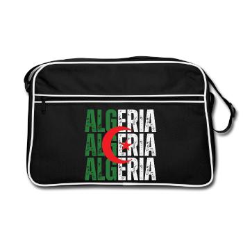 Drapeau algérien, fierté algérienne - Sac Retro - noir/blanc - Devant