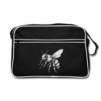 Une abeille - Sac Retro - noir/blanc - Devant