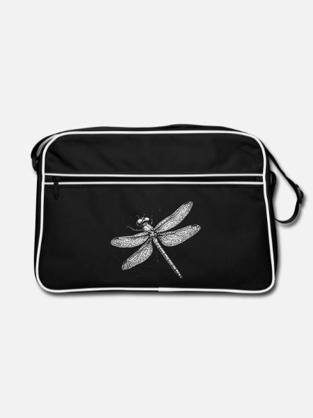 Dragonfly - Retro Bag - black/white - Front