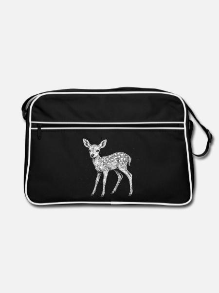 Faon - Sac Retro - noir/blanc - Devant
