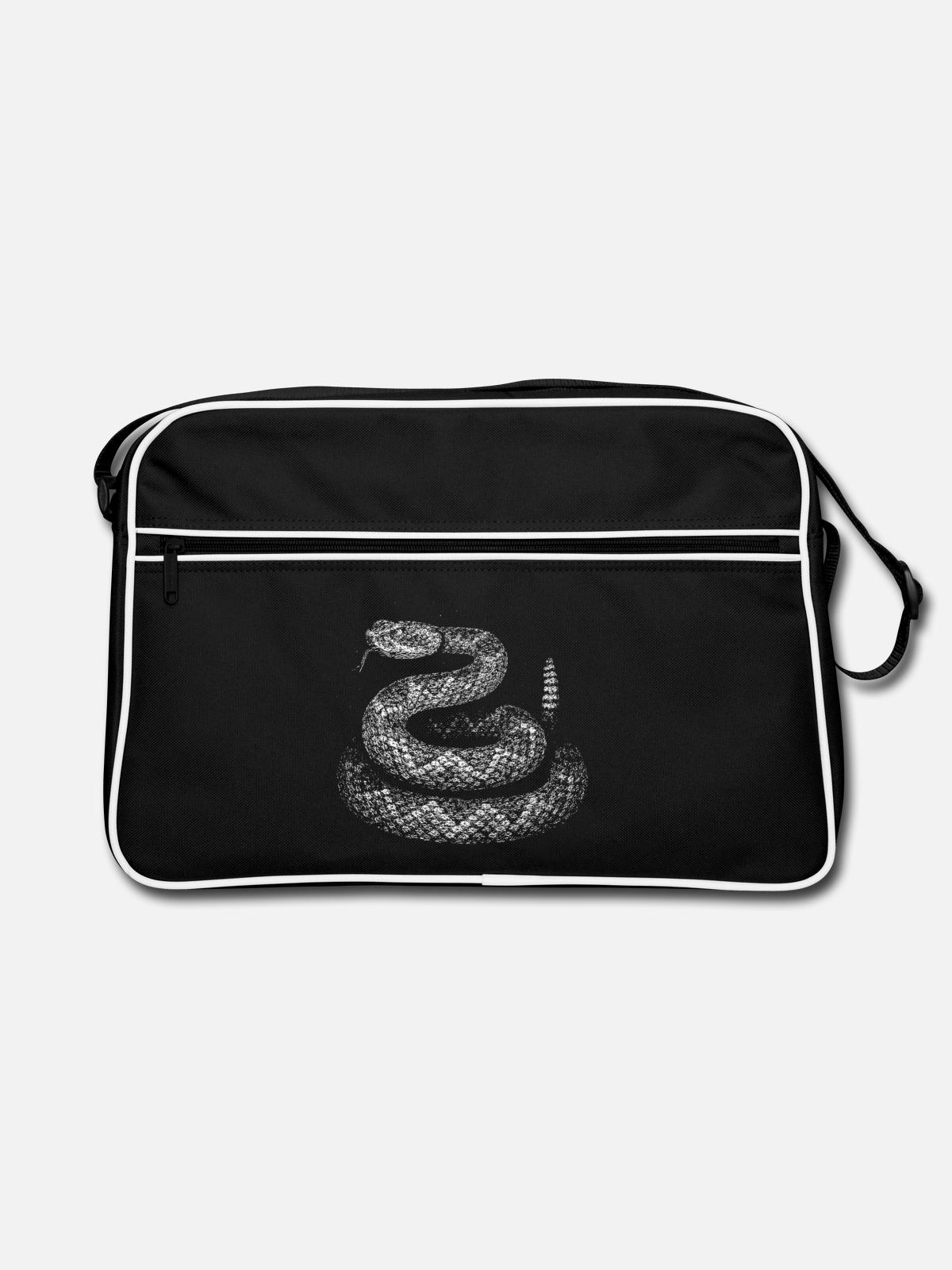 Snake - Retro Bag - black/white - Front