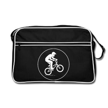 BMX pictogram - Retro Bag - black/white - Front