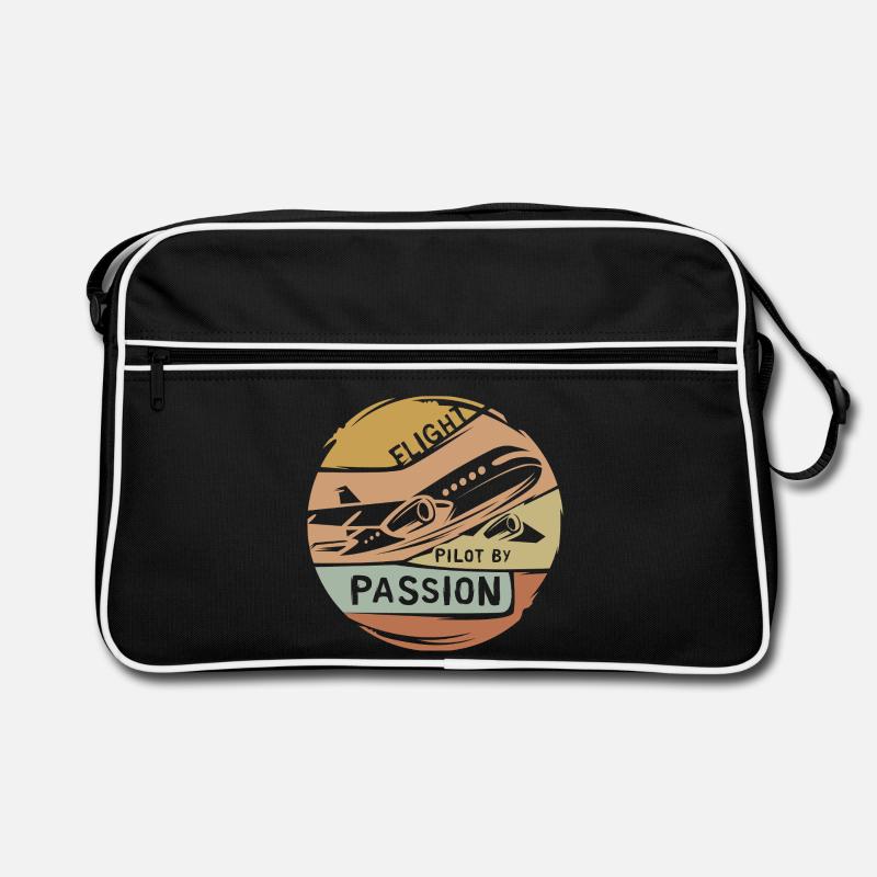Vintage Airplane Logo - Pilot by Passion Emblem Retro Bag