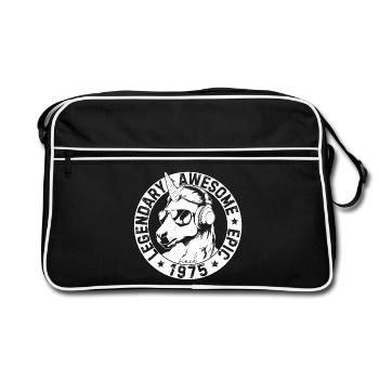 Legendary, Awesome, Epic since 1975 - Retro Tasche - Schwarz/Weiß - Vorne