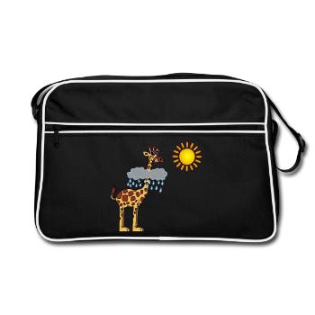 In search of the sun - Retro Bag - black/white - Front