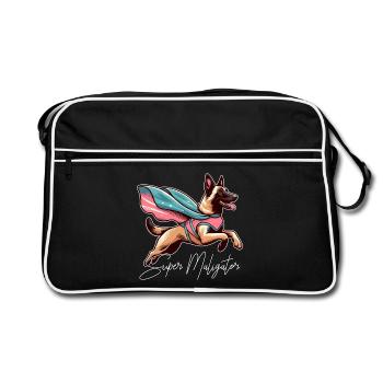 Super Mali Belgian Shepherd Cape Gift - Retro Bag - black/white - Front