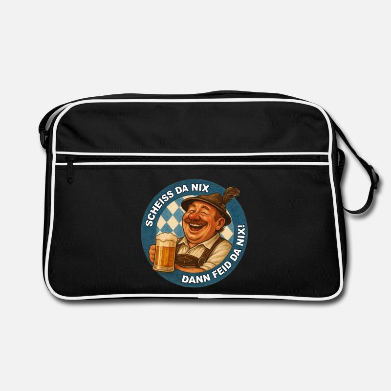 SCHEISS DA NIX DANN FEID DA NIX! Retro Tasche